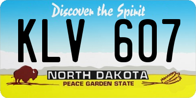 ND license plate KLV607