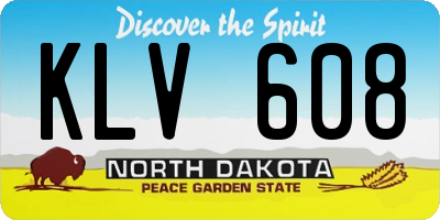 ND license plate KLV608
