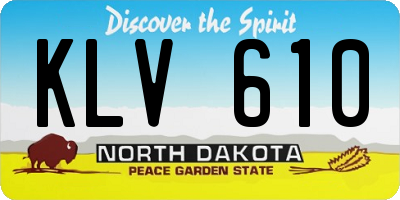ND license plate KLV610