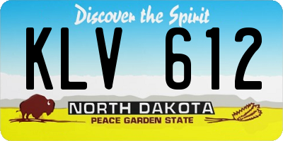 ND license plate KLV612