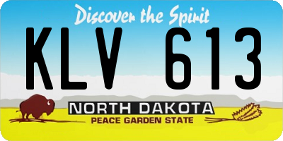 ND license plate KLV613