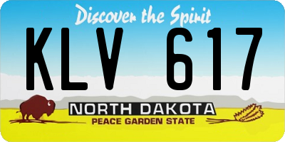 ND license plate KLV617