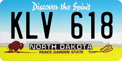 ND license plate KLV618