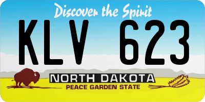 ND license plate KLV623