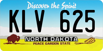 ND license plate KLV625