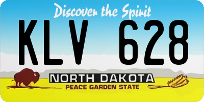 ND license plate KLV628