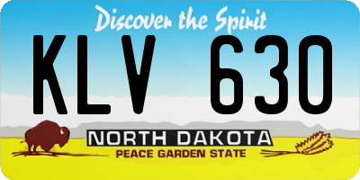 ND license plate KLV630