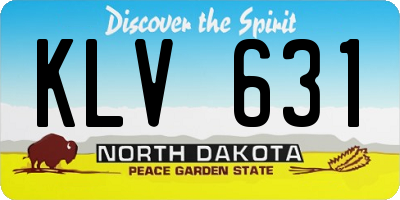 ND license plate KLV631