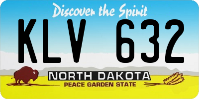 ND license plate KLV632