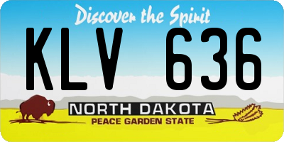 ND license plate KLV636
