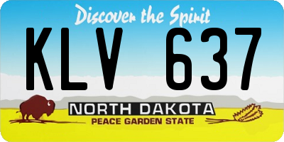ND license plate KLV637