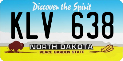 ND license plate KLV638