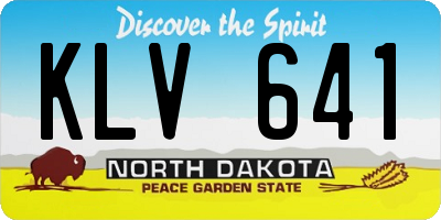 ND license plate KLV641