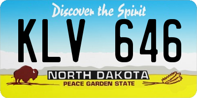 ND license plate KLV646