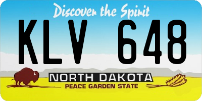 ND license plate KLV648