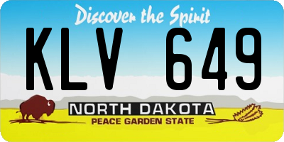ND license plate KLV649