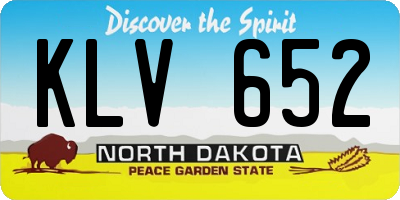 ND license plate KLV652