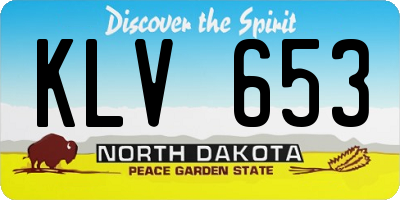 ND license plate KLV653