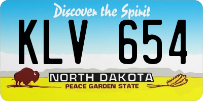 ND license plate KLV654