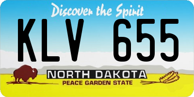 ND license plate KLV655