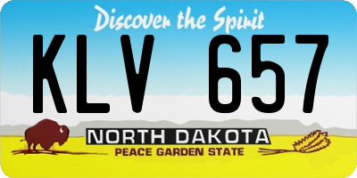ND license plate KLV657