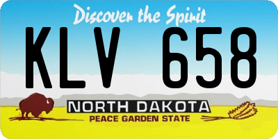 ND license plate KLV658