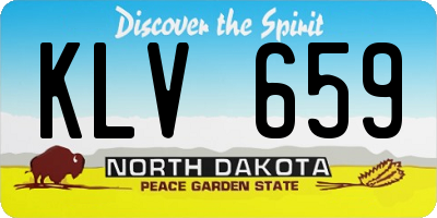 ND license plate KLV659