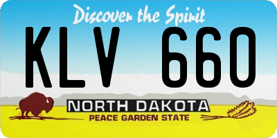 ND license plate KLV660