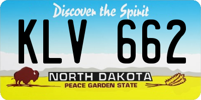 ND license plate KLV662