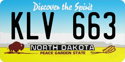 ND license plate KLV663