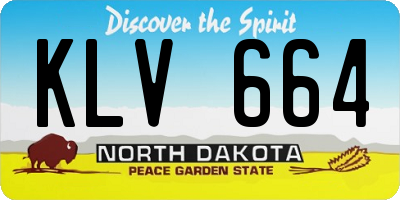 ND license plate KLV664
