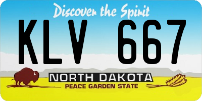 ND license plate KLV667