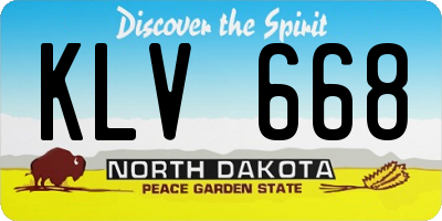 ND license plate KLV668
