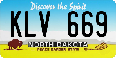 ND license plate KLV669