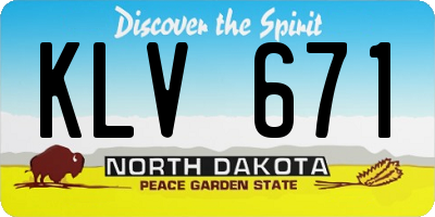 ND license plate KLV671