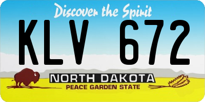 ND license plate KLV672