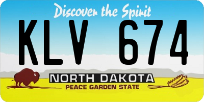 ND license plate KLV674