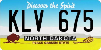 ND license plate KLV675