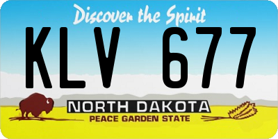 ND license plate KLV677