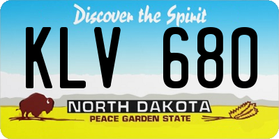 ND license plate KLV680