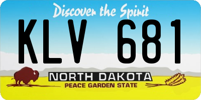 ND license plate KLV681