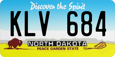 ND license plate KLV684