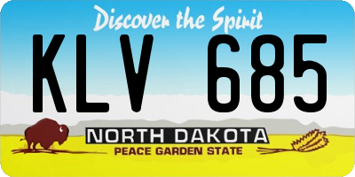 ND license plate KLV685