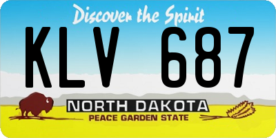 ND license plate KLV687