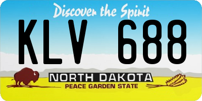 ND license plate KLV688