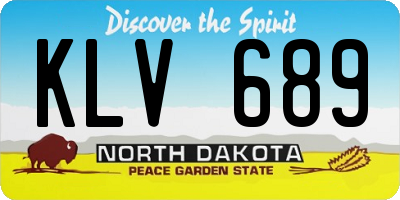 ND license plate KLV689