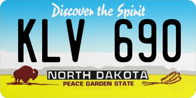 ND license plate KLV690