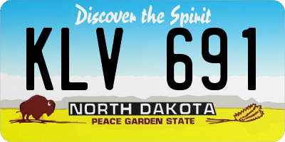 ND license plate KLV691