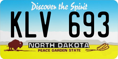 ND license plate KLV693