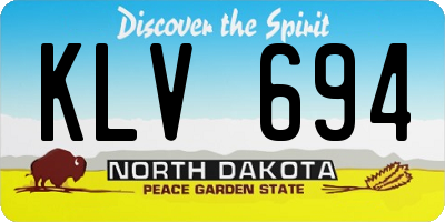 ND license plate KLV694